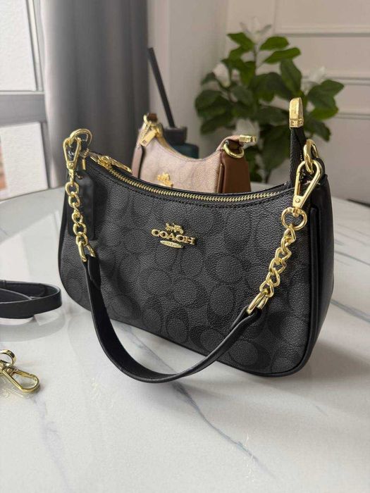 Сумка Coach Bolso de hombro Teri Сумочка коач Сумка багет coach