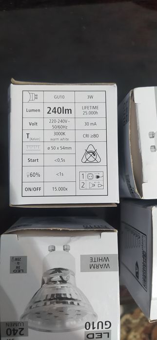 GU10 led лампочки