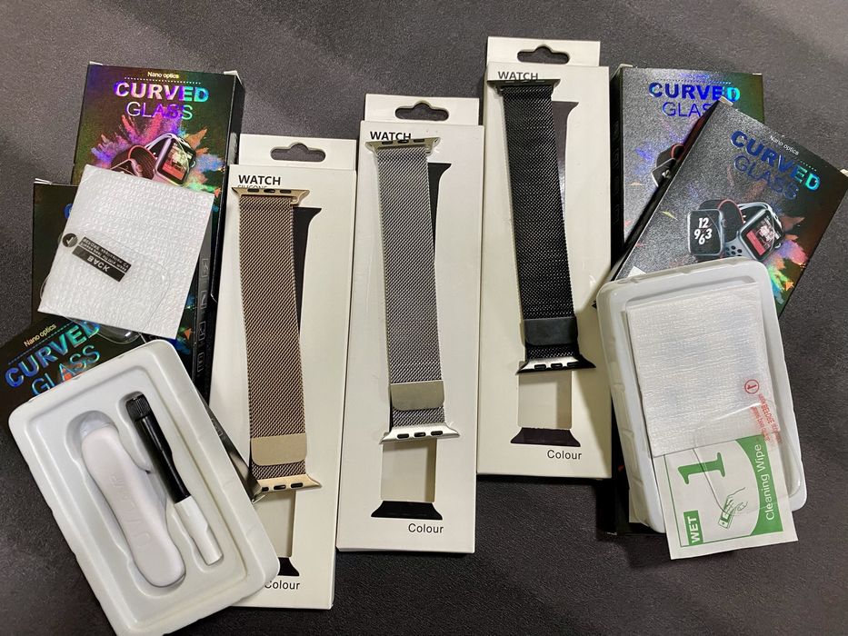 Kit Pelicula Pulseira - Apple Watch 1/2/3/4/5/6/SE/7/8/9/Ultra
