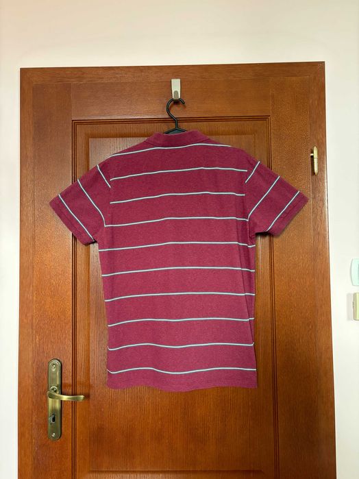 Bordowa koszulka Polo z krótkim rękawem Ben Sherman