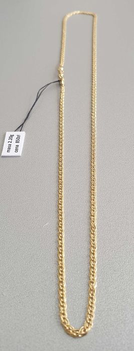 Złoty łańcuszek pr.585 waga 2.20 g dł.45cm nowy