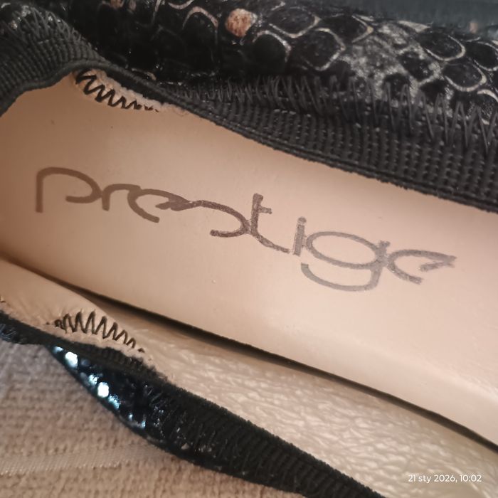 Baleriny damskie skórzane