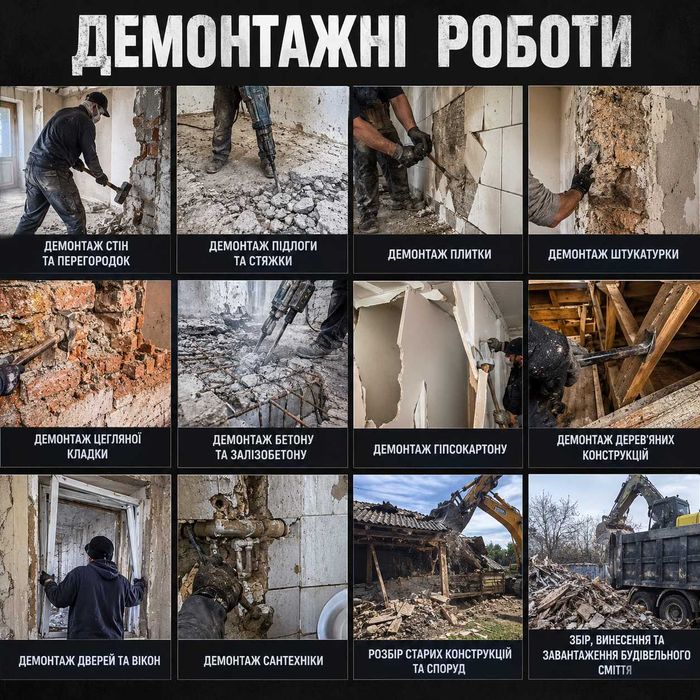 Демонтажні/Ремонтні роботи
