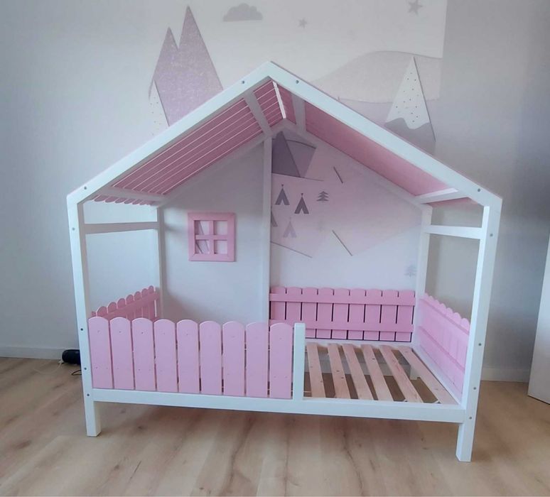 Łóżko drewniane dla dzieci domek Coco Plus 90x180