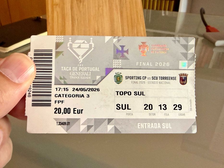 Bilhete Final Taça Portugal 2026 Sporting x Torreense