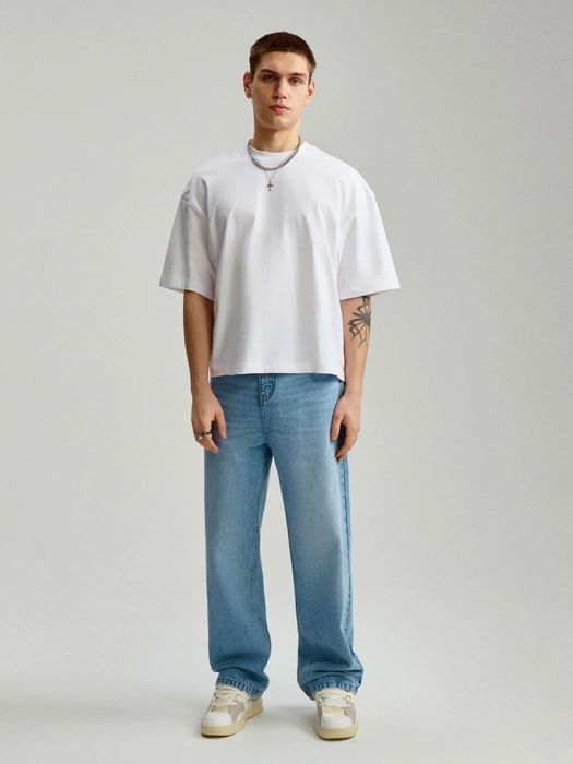 Jasnoniebieskie jeansy baggy HOUSE rozm. XS