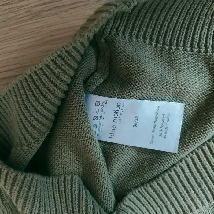 Sweter oliwkowy blue motion 38 40