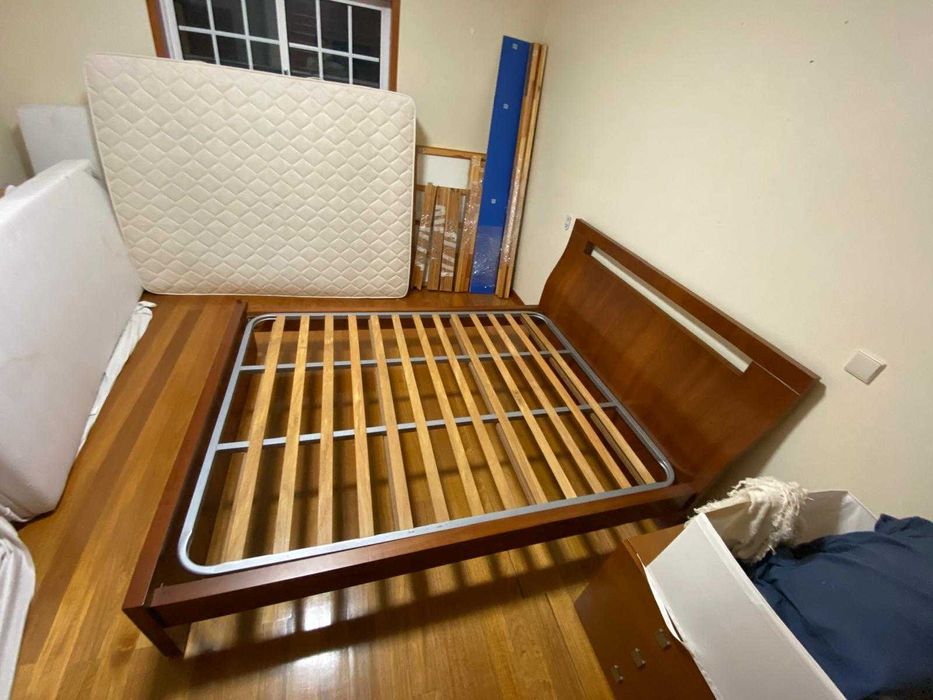 Cama casal madeira maciça