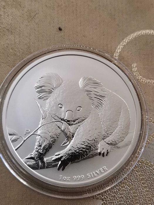 Срiбна монета КОАЛА 2010р.1 унция срiбла.