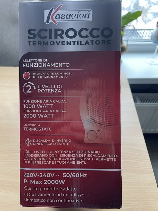 Тепловентилятор Kasaviva Scirocco 2000W