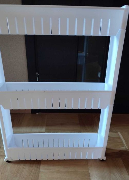 Plastikowy Wózek na Kółkach do Łazienki Biały