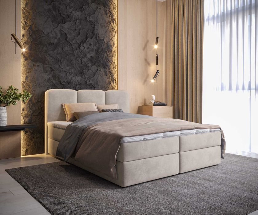 Łóżko kontynentalne Belinda 120x200 / 140x200 / 160x200 / 180x200 cm