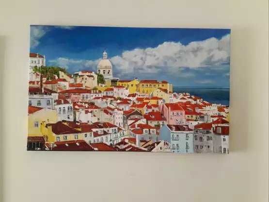 óleo sobre tela Lisboa