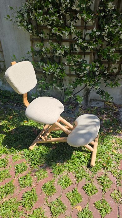 Cadeira de joelhos ergonómica com encosto removível