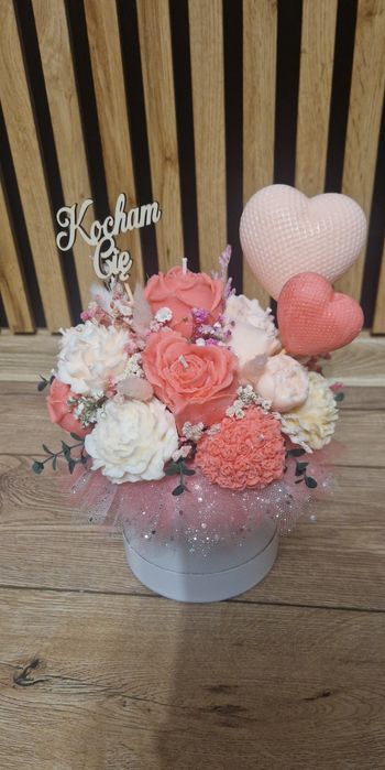 Flower box ze świec