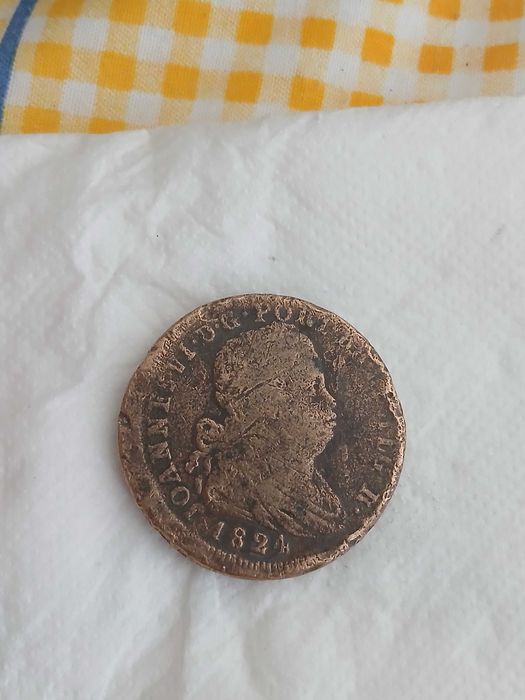 Moeda de 1 pataco ano 1824