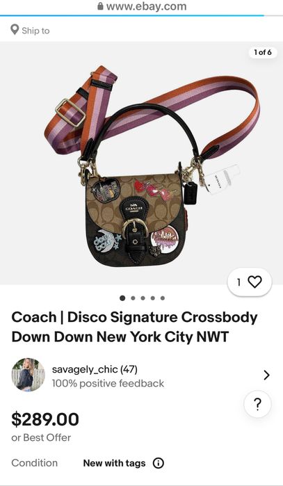 Сумка coach disco оригінал
