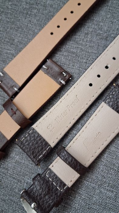 2 paski do zegarka brązowe skóra naturalna  18mm
