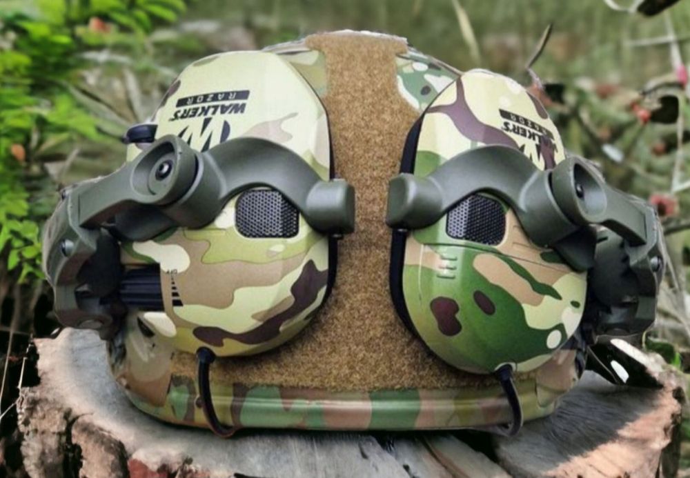 Комплект, Захисні навушники wolkers  мультикам з кріпленнями,тактичні