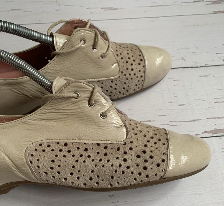 Stylowe Skórzane Trzewiki Damskie Pitillos 40 Spain Luxury Brand !