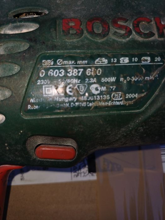 Wiertarka Bosch PSB500RE uszkodzona