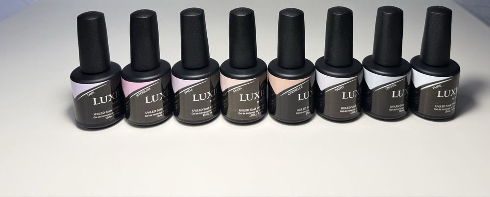 Нові гель лаки Luxio, 2026 рік, Pure,Crystal, Ivory, Cremelle, Savon, Shell, Afterglow, Fairy