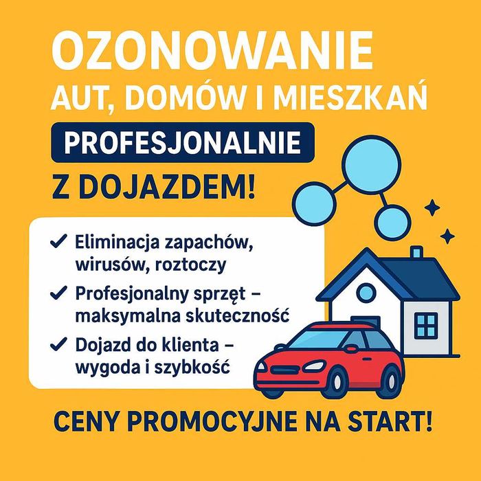 Ozonowanie aut, domów i mieszkań – Profesjonalnie z dojazdem!