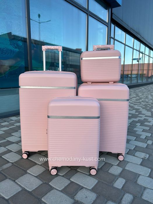 Валіза якісна MSB PP099 з поліпропілену рожева