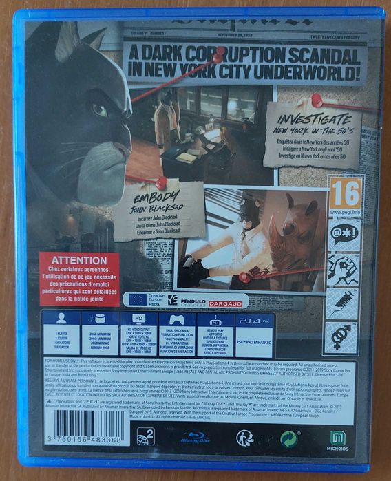 Гра до Sony PlayStation 4 - Blacksad