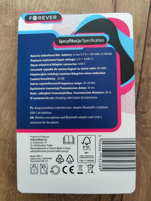 mirkofon bezprzewodowy usb C / lightning stream vlog podcast