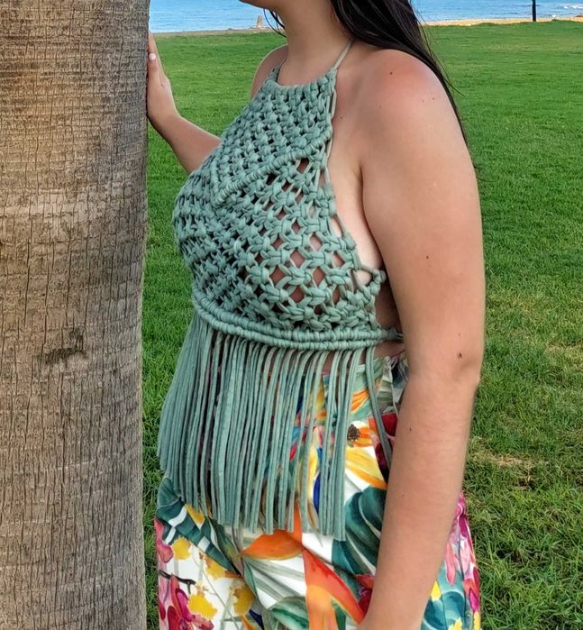 Top Regi em macramé |NOVO|