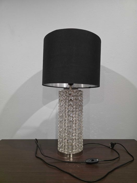 Duża lampa stołowa - styl Glamour - 63cm wys.