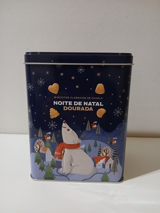 Lata de Natal azul escura