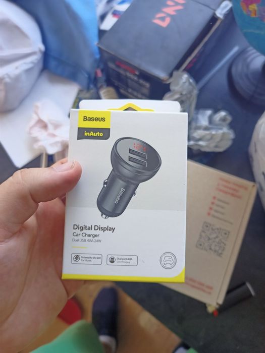 Автомобільний зарядний пристрій Baseus Digital Display Dual USB 4.8 A