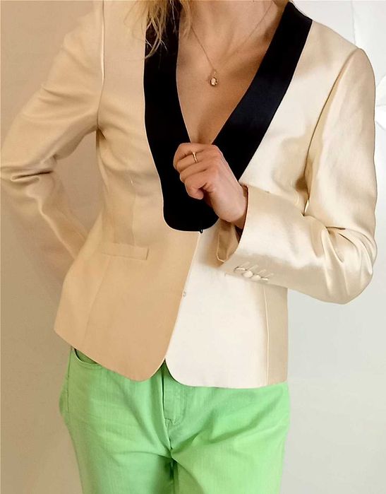 J.Crew – nowy żakiet smokingowy, jedwab/wełna, S/M, 523 PLN