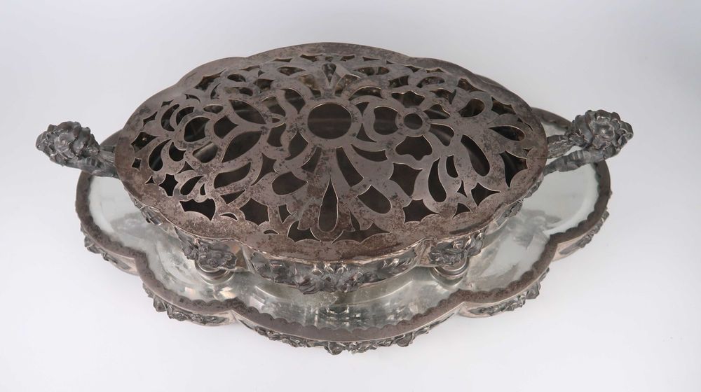 Centro de mesa português em prata