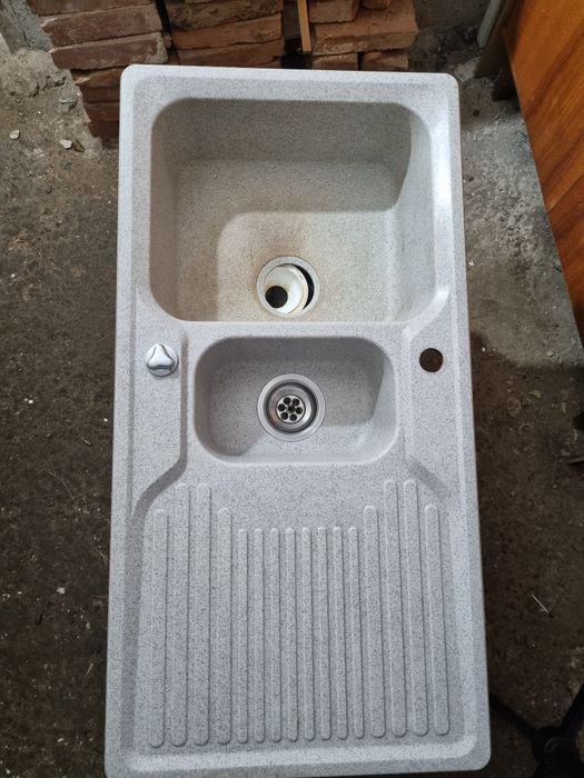 Zlewozmywak dwukomorowy tegranit