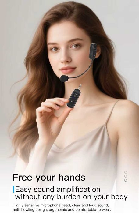 2.4G Microfone Sem Fio para Amplificação de Áudio Bluetooth