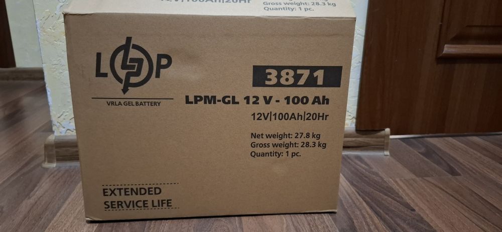 Акумулятор LogicPower LPM-GL 12V - 100 Ah