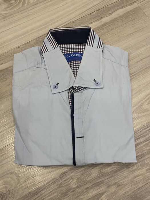 elegancka niebieska koszula męska XL