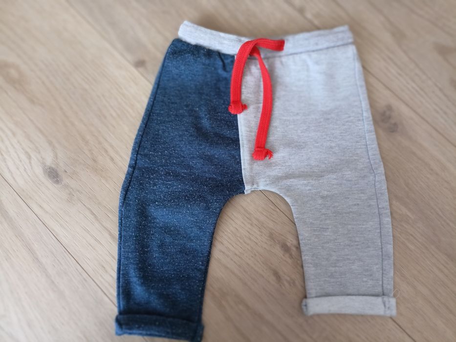 Spodnie dwukolorowe rozmiar 68