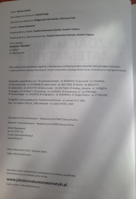 Zestaw maturalny do matematyki podstawowej