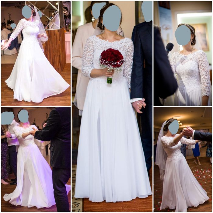 Suknia ślubna 36-38 z kamieniami Swarovskiego