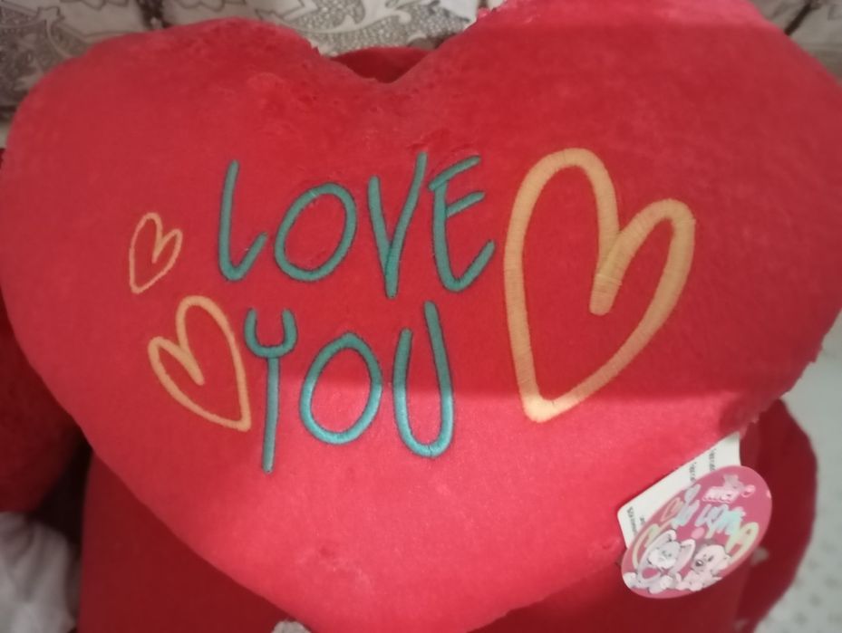 Relógio/peluche de coração