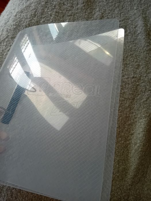 Capa de argolas transparente material escolar