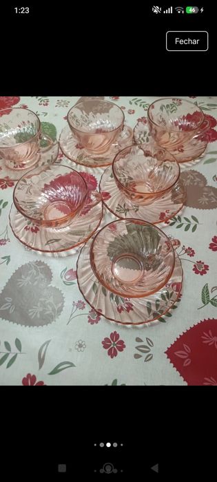 Chávenas com pirecs.6 peças.