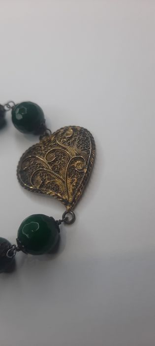 Pulseira prata símbolo Viana com pedras
