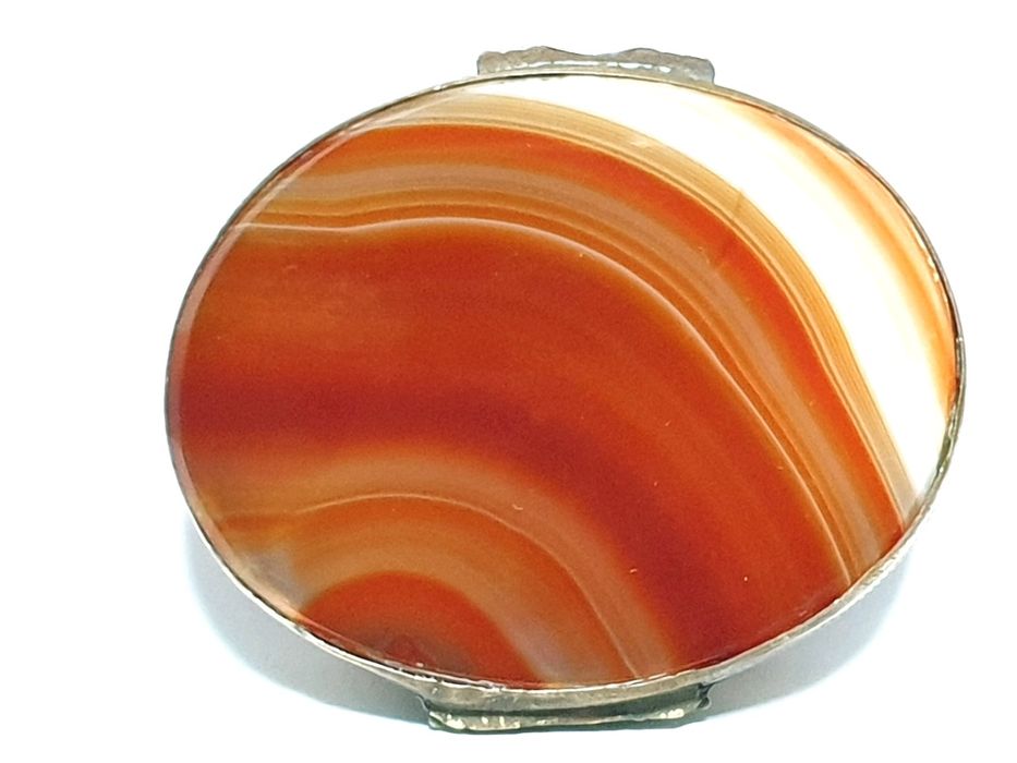 Lindissima antiga caixa de rapé / snuff box Napoleão com pedras Ágata