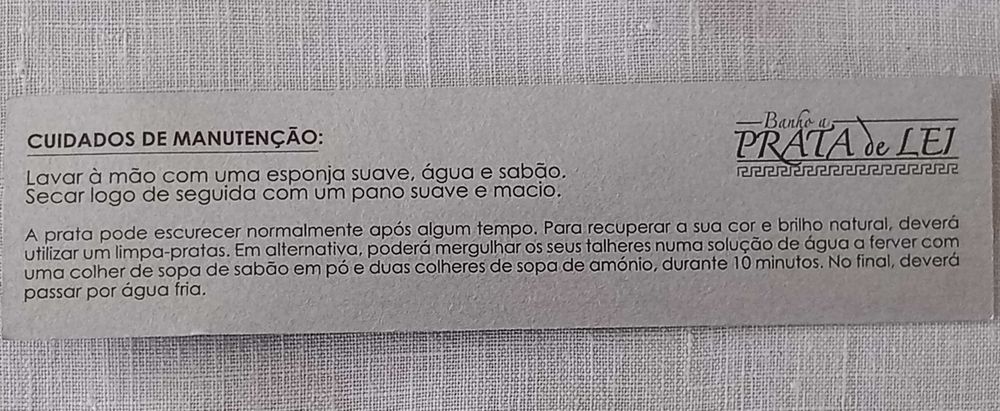 Faqueiro Fátima Lopes, inox banhado a prata