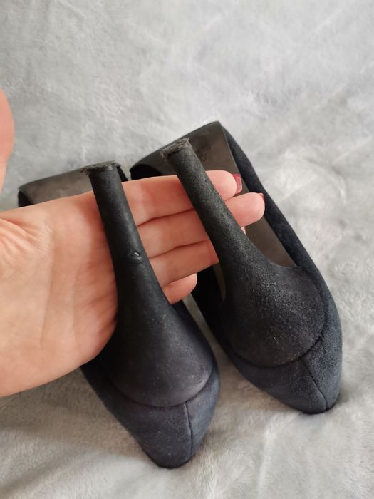 Szpilki granatowe Venezia, platforma